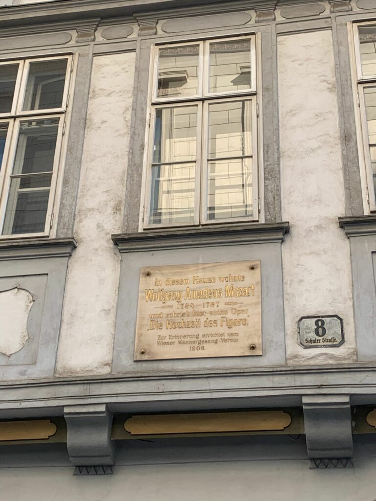 Mozarthaus Domgasse in Wien Schriftzug